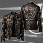Merc 100TH Anniversary Edition Vintage Collar Leather Jacket