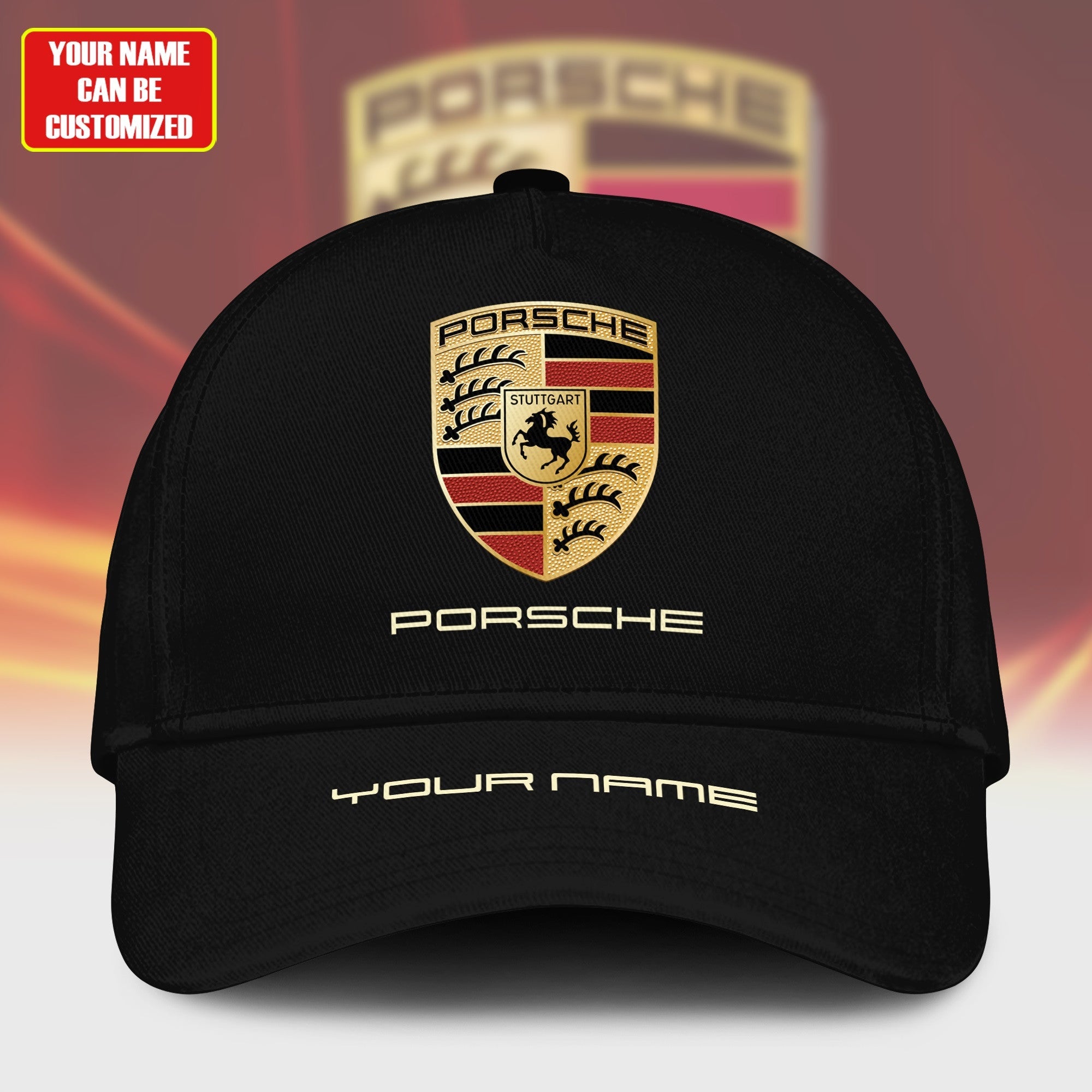 Personalized Name Pors Classic Black Cap