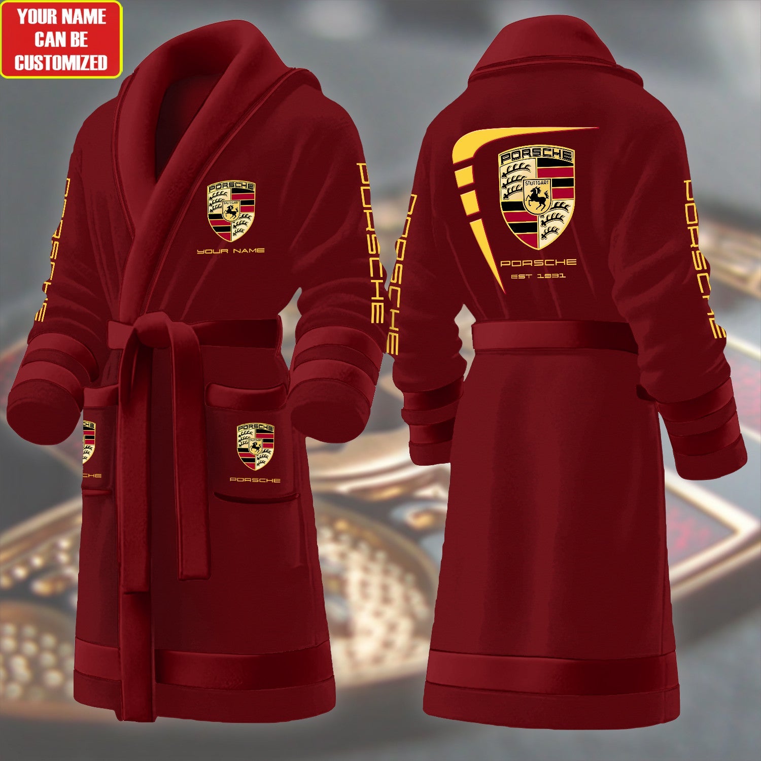 Personalized Pors 1931 Fleece Bathrobe P151003