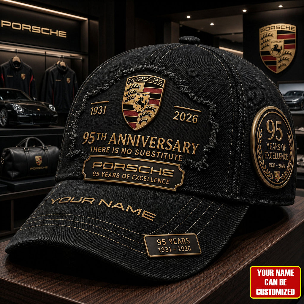 Personalized Pors 95TH Anniversary Denim Classic Cap (1931-2026)