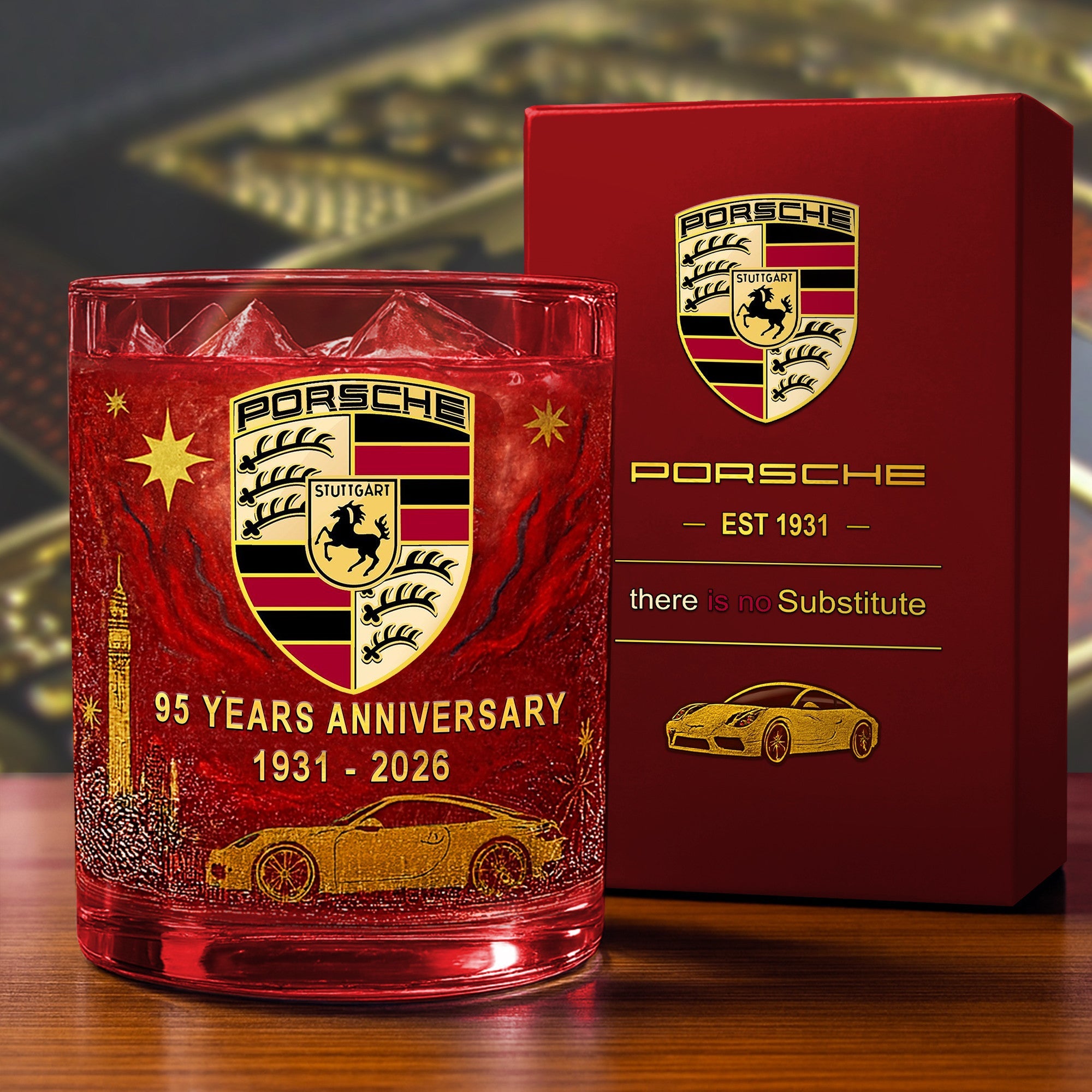 Personalized Pors 95 Years Anniversary Whisky , Pors Whiskey Glass
