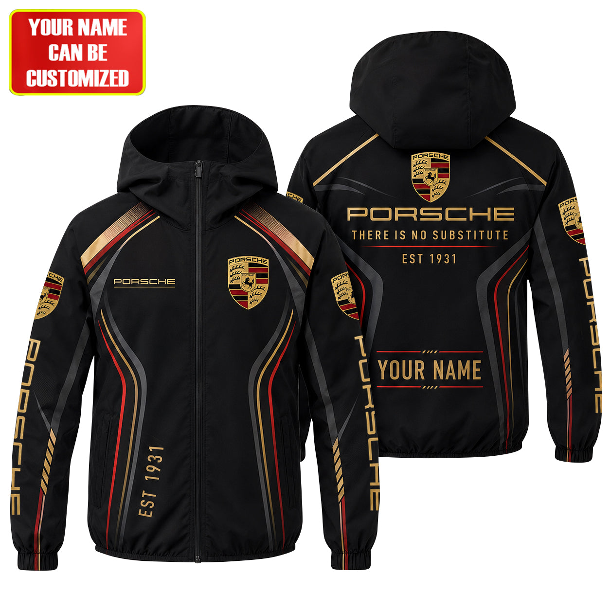 Personalized Pors EST 1931 2026 Sport Windproof Rush Jacket
