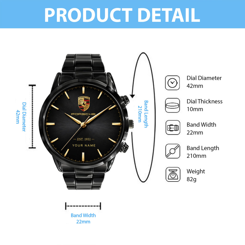 Personalized Pors EST 1931 Edition Stainless Steel Watch