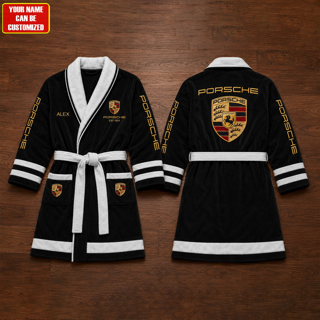 Personalized Pors EST 1931 Fleece Bathrobe