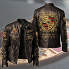 Personalized Pors EST 1931 Vintage Collar Leather Jacket (1931-2026)