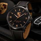 Personalized Pors Est.1931 Luxury Leather Strap Watch