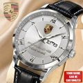 Personalized Pors Luxury Leather Strap Watch V2