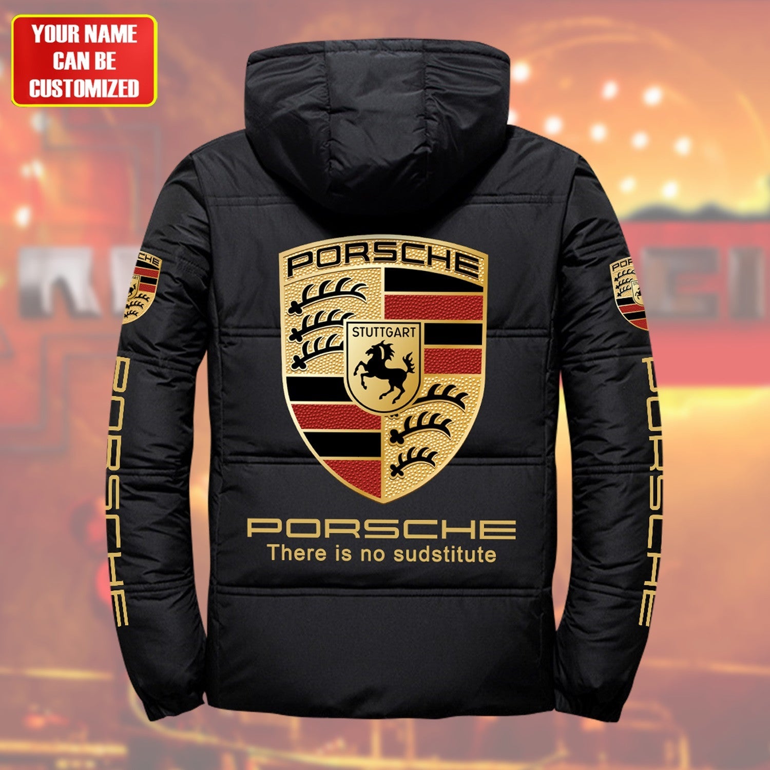 Personalized Pors Puffer Jacket With Hood