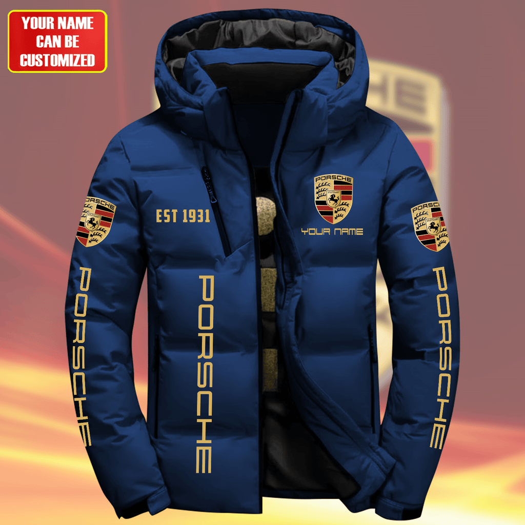 Personalized Pors Puffer Jacket With Hood