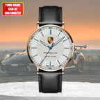 Personalized Pors Sapphire Leather Watch