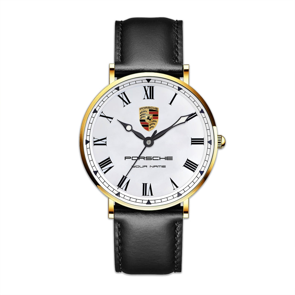 Personalized Pors Vintage Quartz Leather Watch P300801