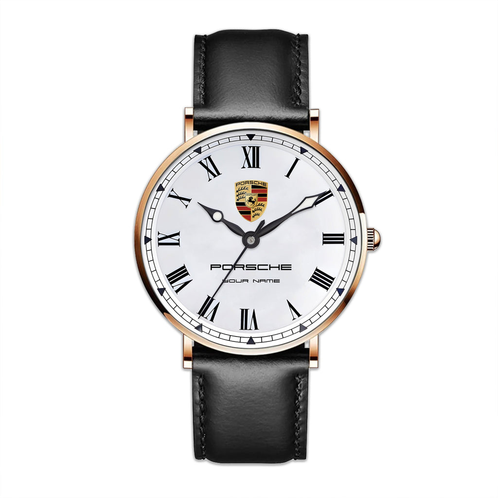 Personalized Pors Vintage Quartz Leather Watch P300801