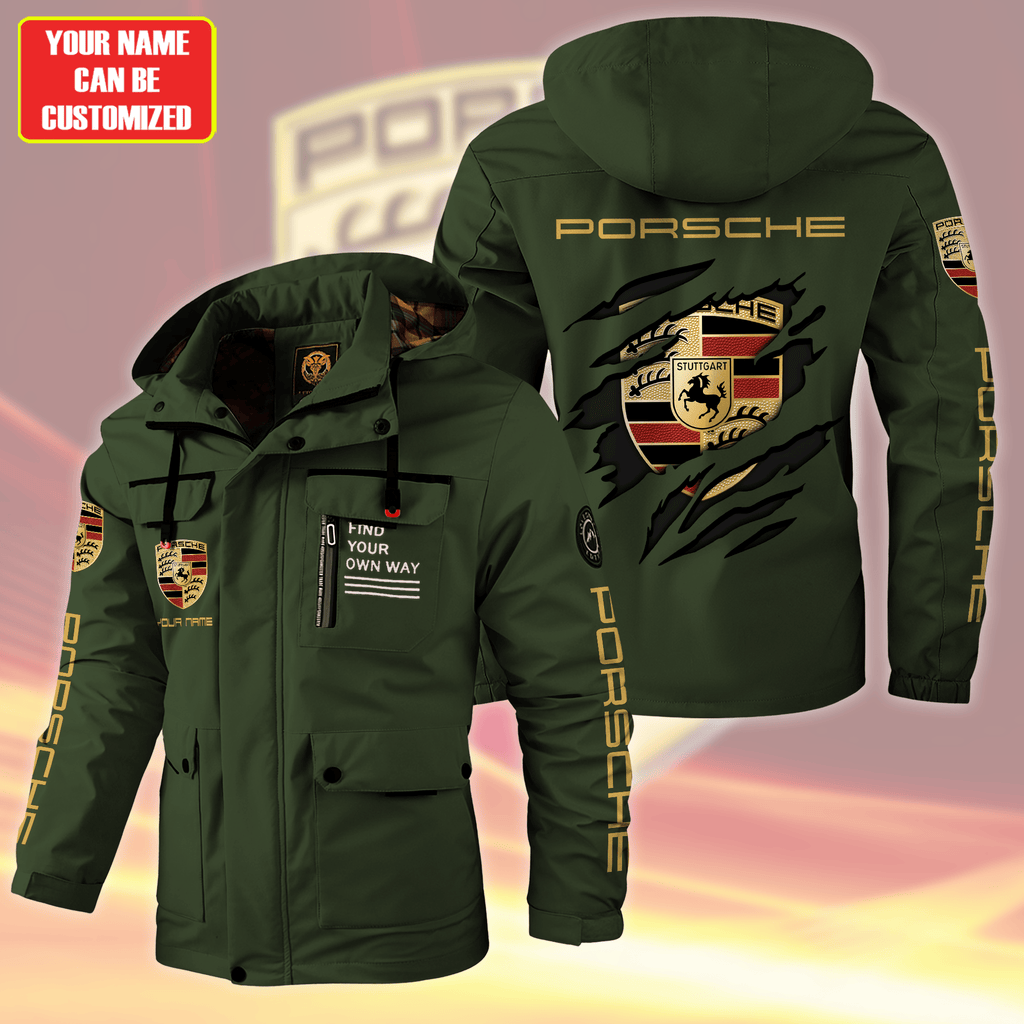 Personalized Pors Windbreaker Hooded Jacket