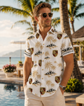 Pors Luxury Floral Hawaii Shirt Beach Short