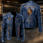 Pors Since 1931 Vintage Collar Leather Jacket