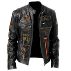 Pors Since 1931 Vintage Collar Leather Jacket
