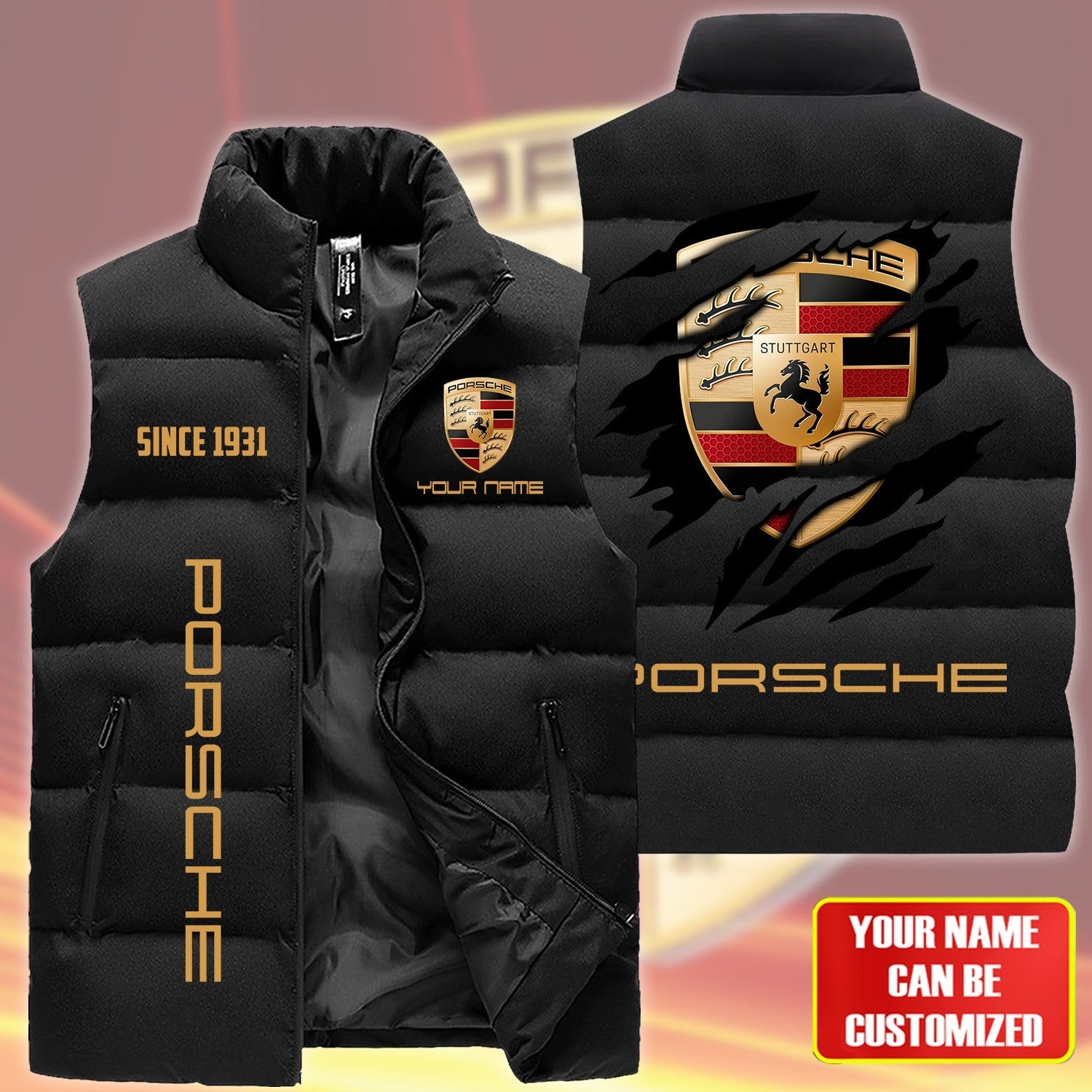 Pors Tear Sleeveless Windproof Puffer Jacket Q131001