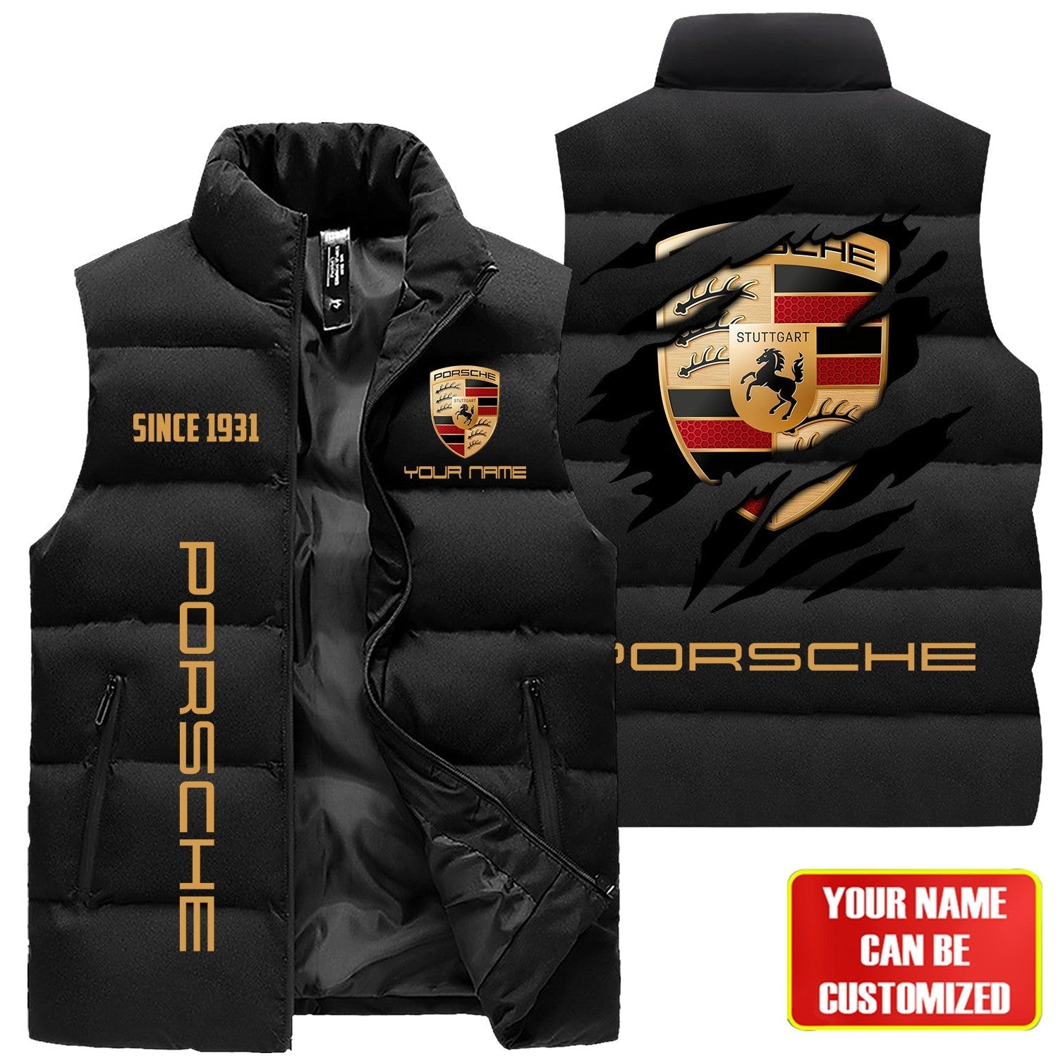 Pors Tear Sleeveless Windproof Puffer Jacket Q131001