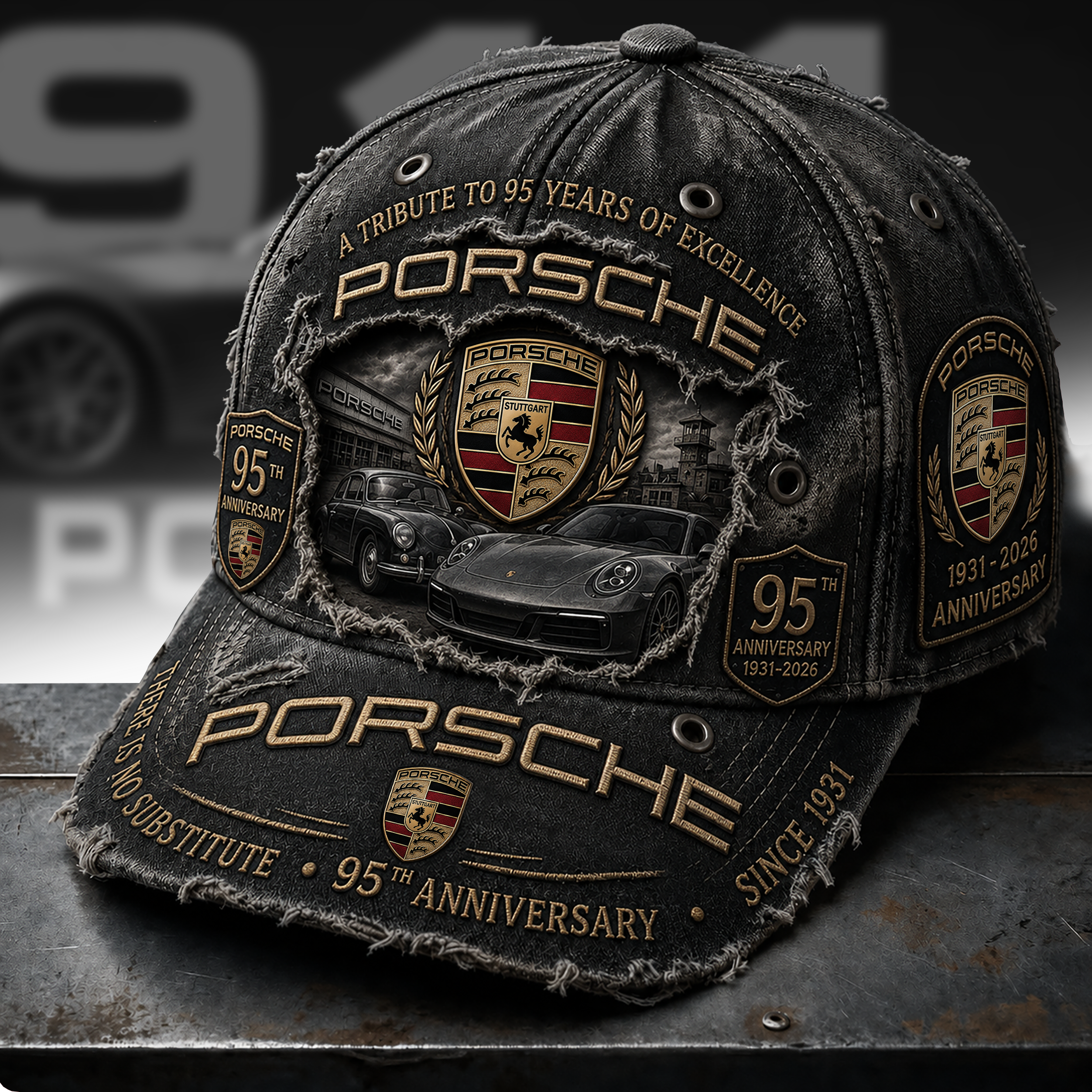 Pors Vintage 95th Anniversary Denim Classic Cap (1931-2026)