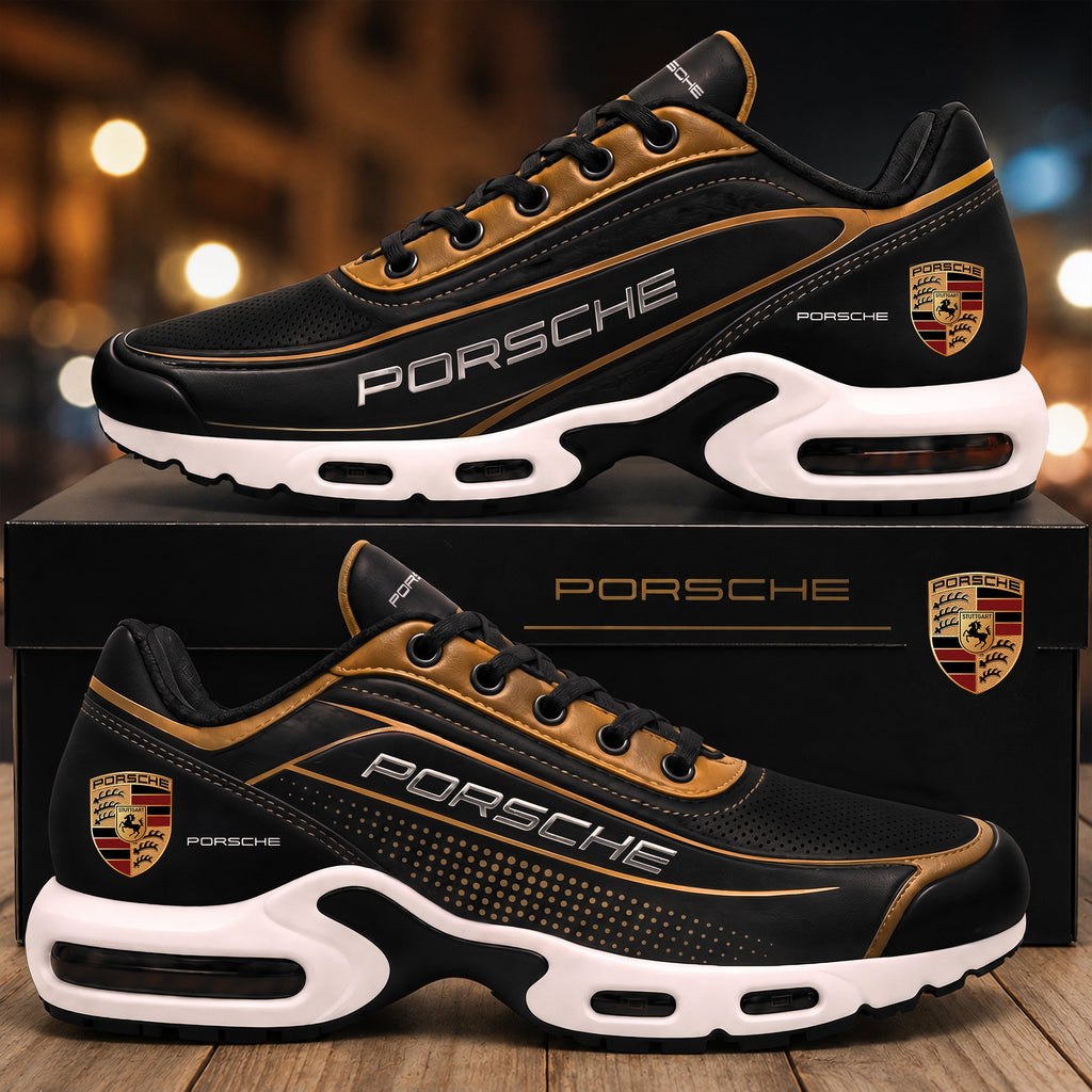 Pors Vintage Leather Air Cushion Sneaker